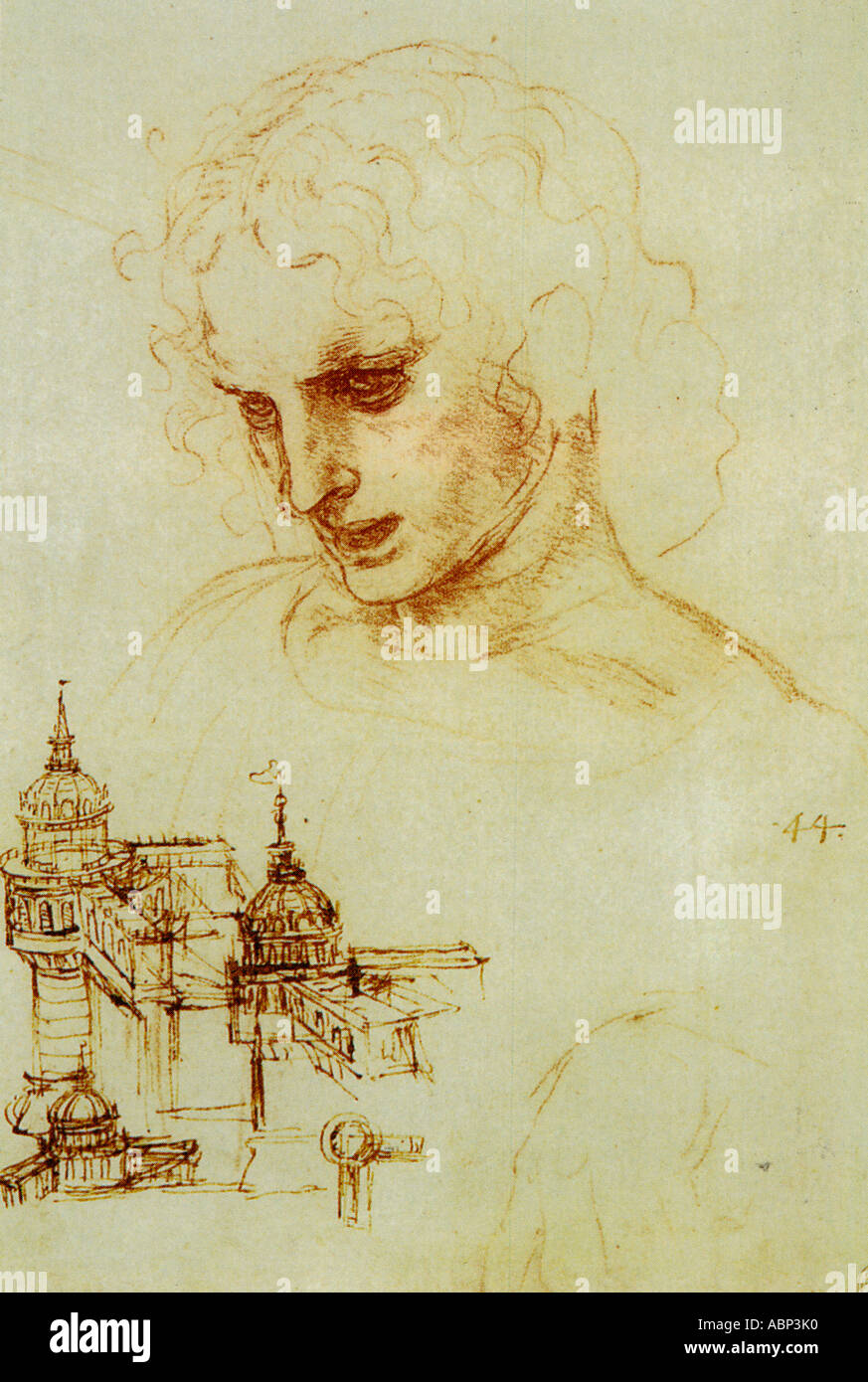Leonardo da Vinci pour l'étude de la Dernière Cène Banque D'Images