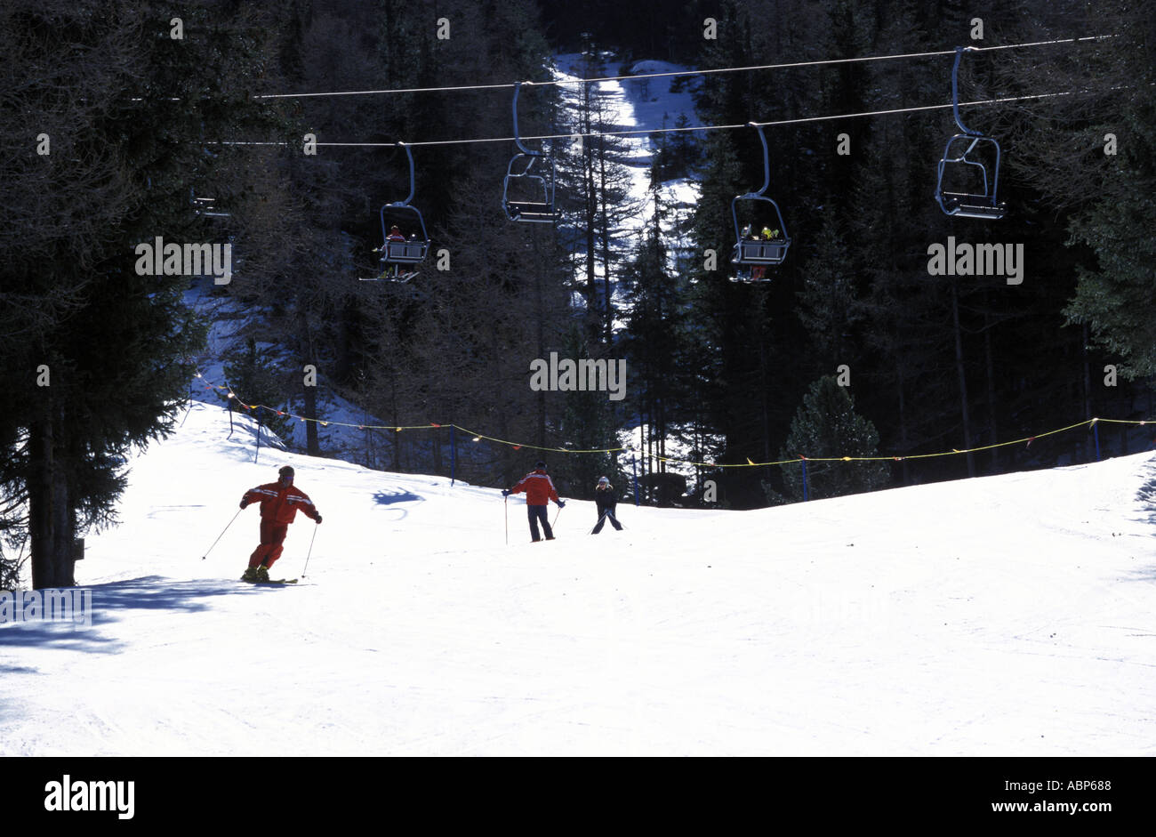 Piste de ski Banque D'Images