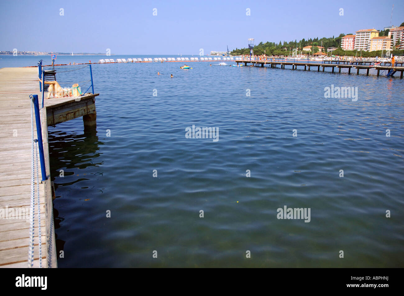 Portoroz Piran Slovénie Primorska Istria ancien ex-Yougoslavie Portorose Istra Istrie slovène à l'est l'Europe de l'Est Banque D'Images