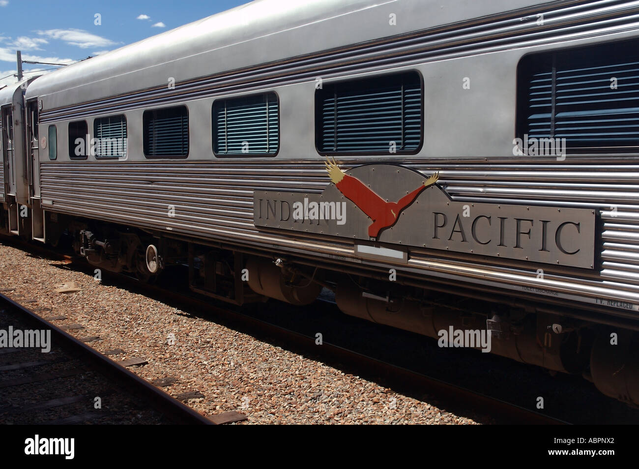 Indien Pacifique wagons de train, Banque D'Images