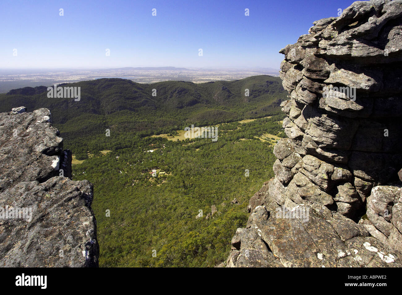 Vue sur plage de Wonderland de Halls Gap Parc National des Grampians Victoria Australie Banque D'Images