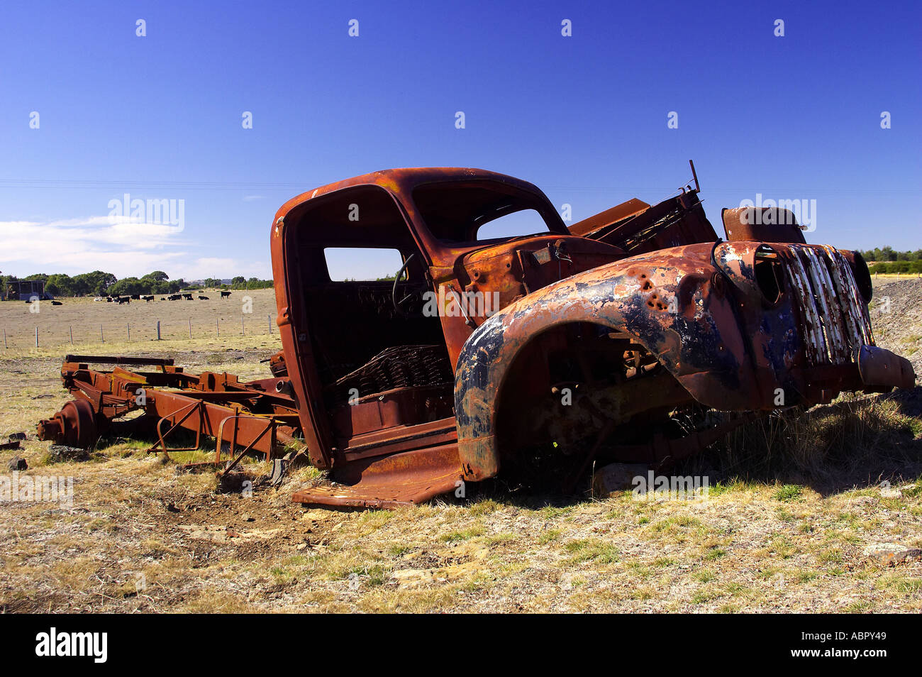 Camion abandonné près de Victoria Ararat Australie Banque D'Images