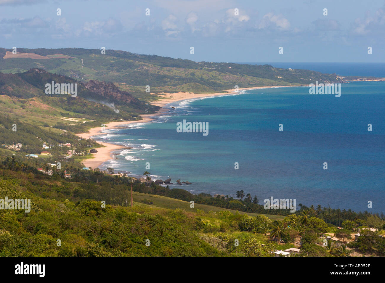 Soupbowl bay et plage au nord de la côte est de la Barbade Bethsabée Banque D'Images