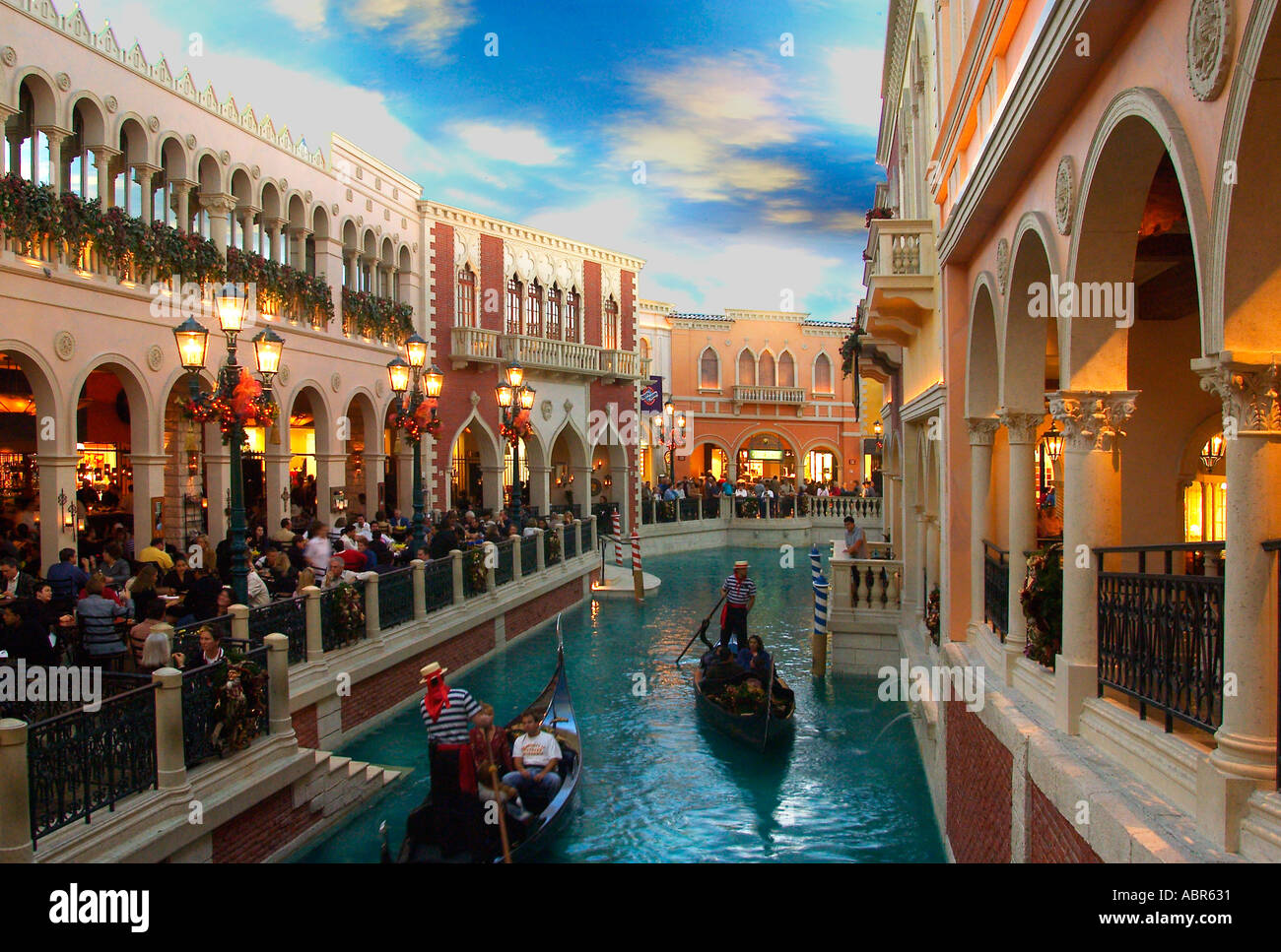 Grand canal boutiques à Venetian Hotel and Casino Las Vegas Banque D'Images