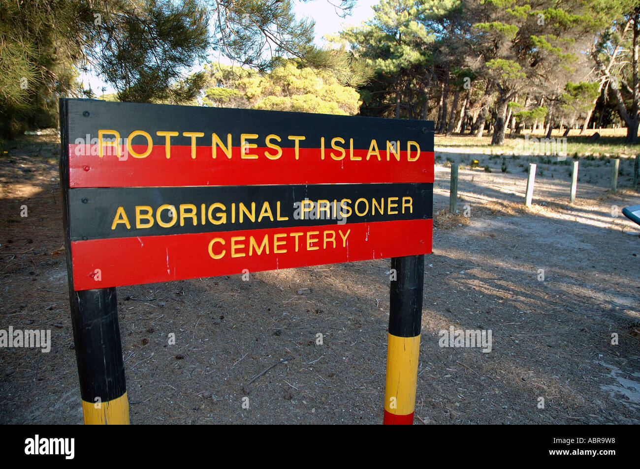 Prisonnier des autochtones sur le cimetière de l'Ouest Rottnest Island, Australie Pas de PR Banque D'Images