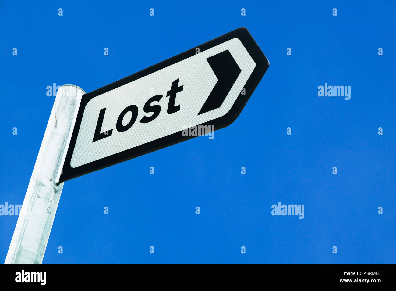 Perdu, Strathdon, Aberdeenshire, Ecosse. Road sign Banque D'Images