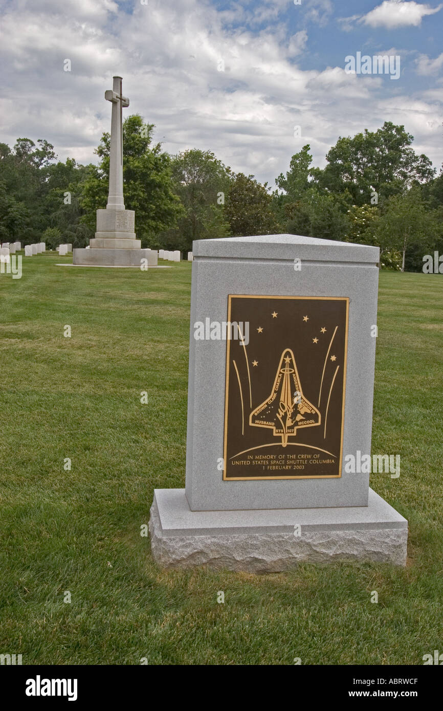 Mémorial de la navette spatiale Columbia au Arlington National Cemetery Banque D'Images