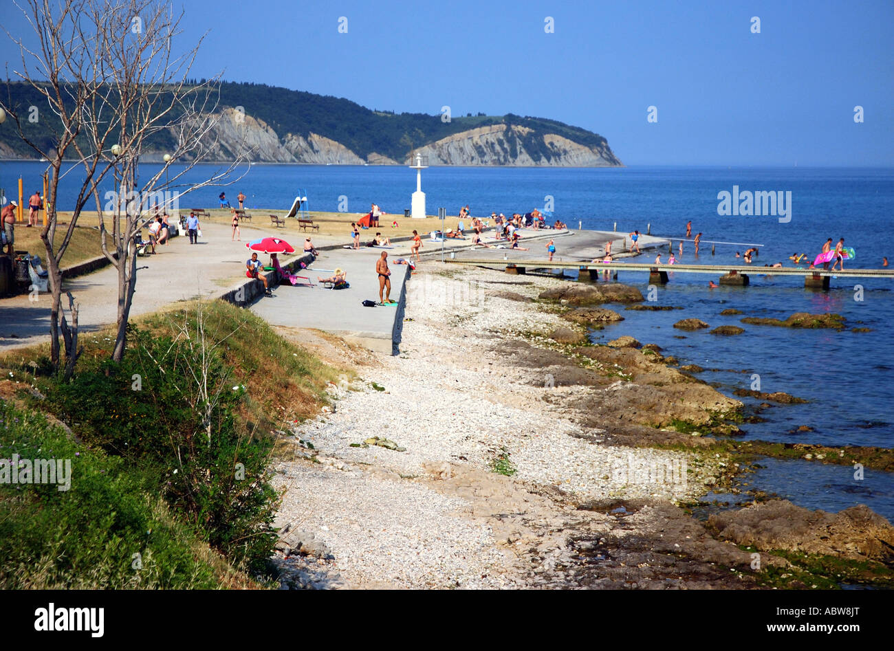 Voir l'Izola Istrie Slovénie Primorska ex ex-Yougoslavie Isola d'Istria Istra Istrie slovène à l'est l'Europe de l'Est Banque D'Images