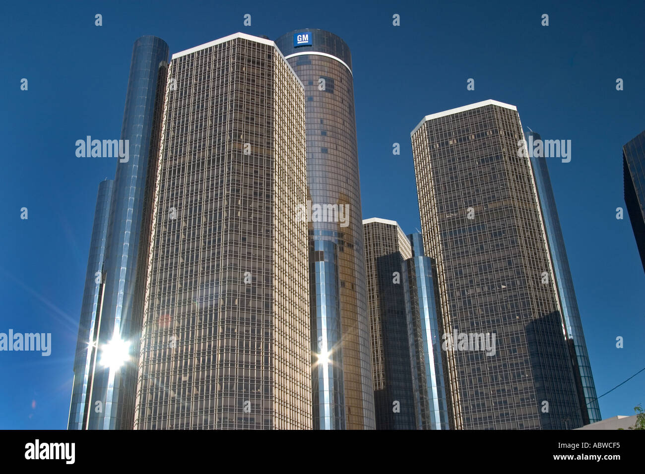 Detroit s Renaissance Center Siège de General Motors Banque D'Images