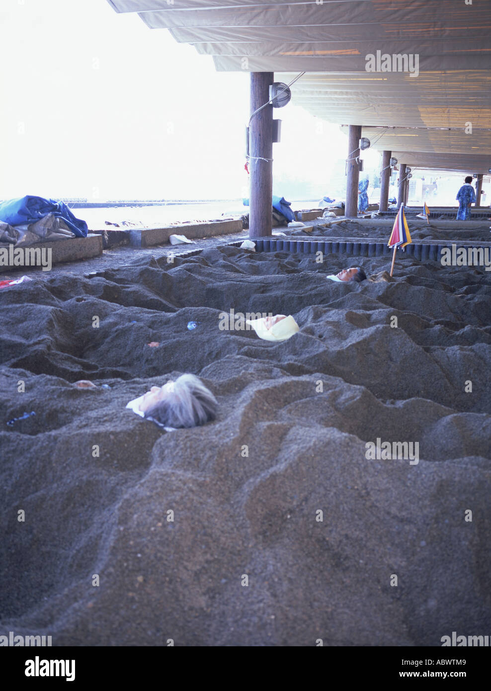 Bain de sable préfecture de Kagoshima, Japon Banque D'Images