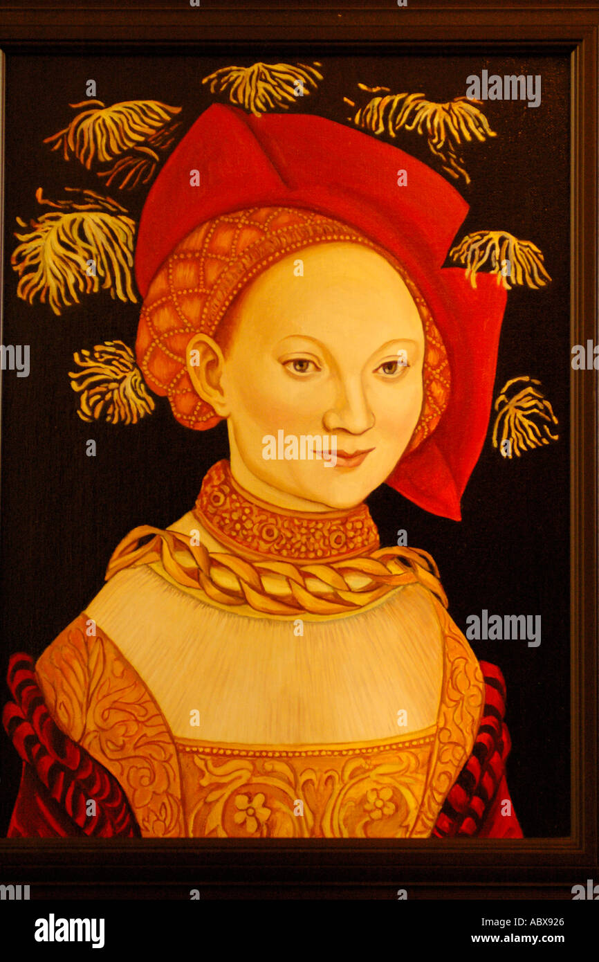 L'Art, portrait de femme médiévale Banque D'Images