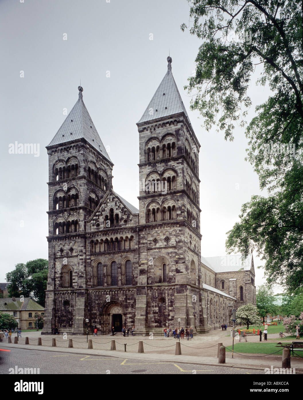 Lund, Dom, Rhône-Querhauswand, innen Banque D'Images