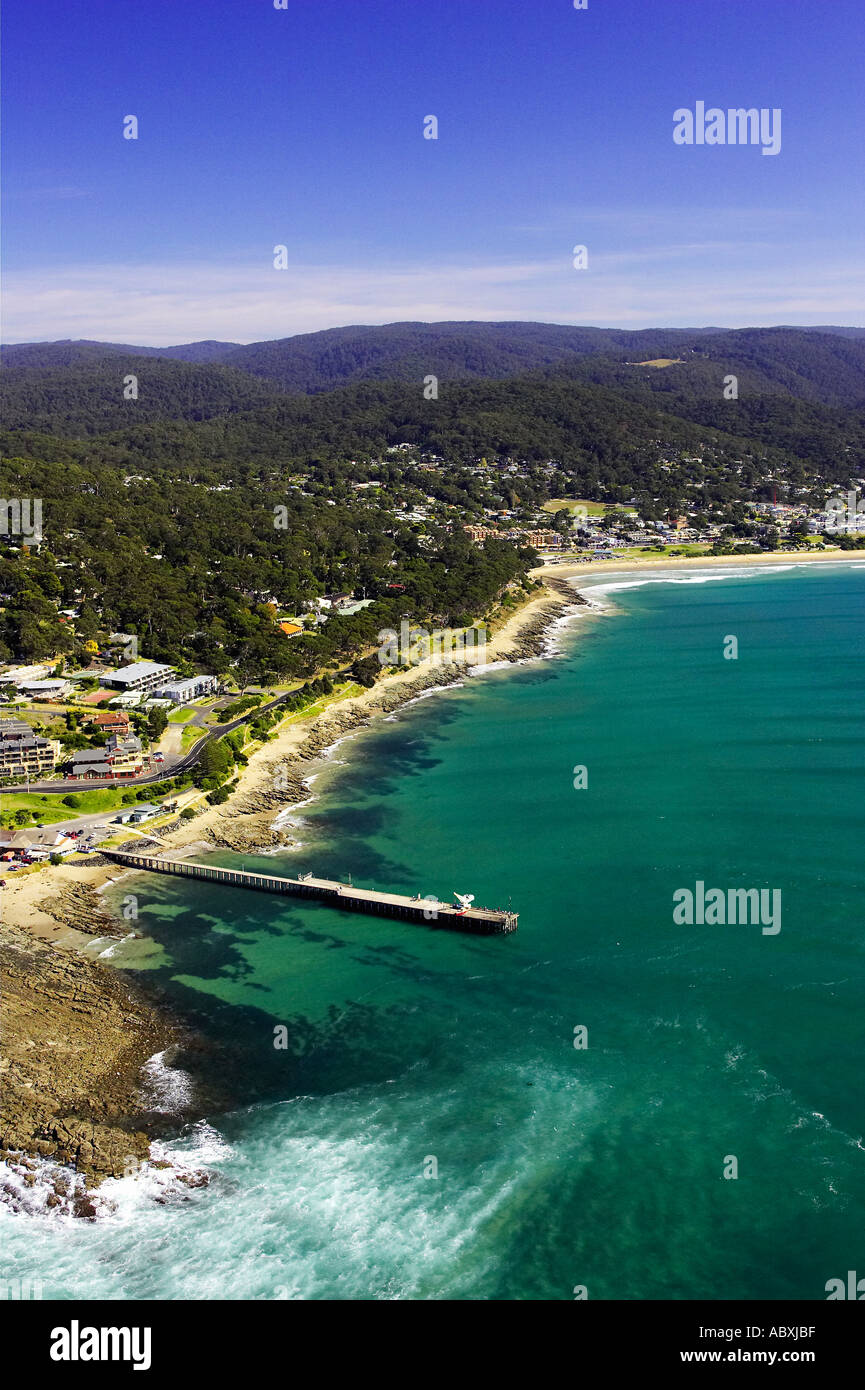Lorne Great Ocean Road Victoria Australie aerial Banque D'Images