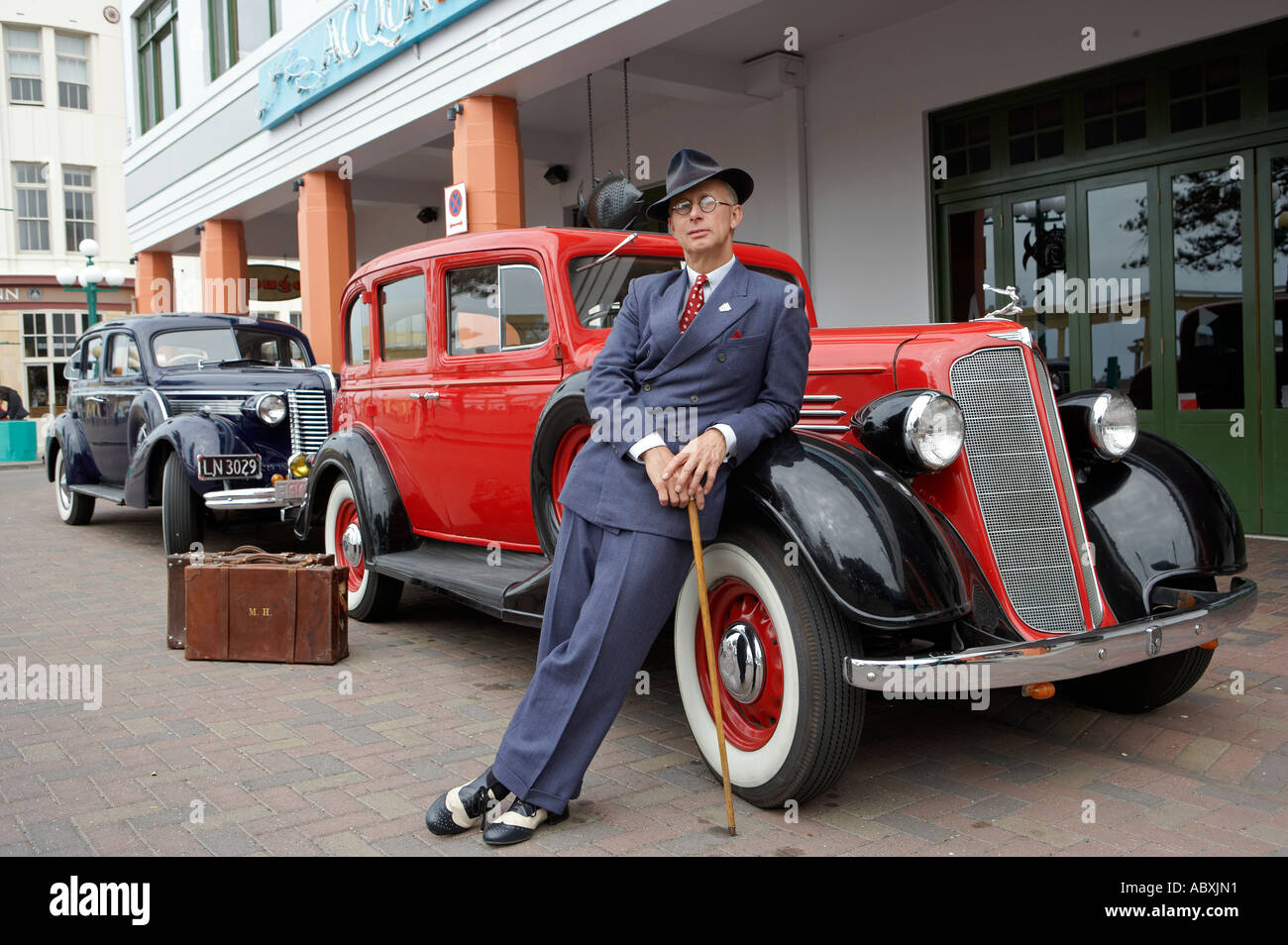 L'Art déco à Napier Hawkes Bay, Nouvelle-Zélande Communiqué de modèle 527 Banque D'Images