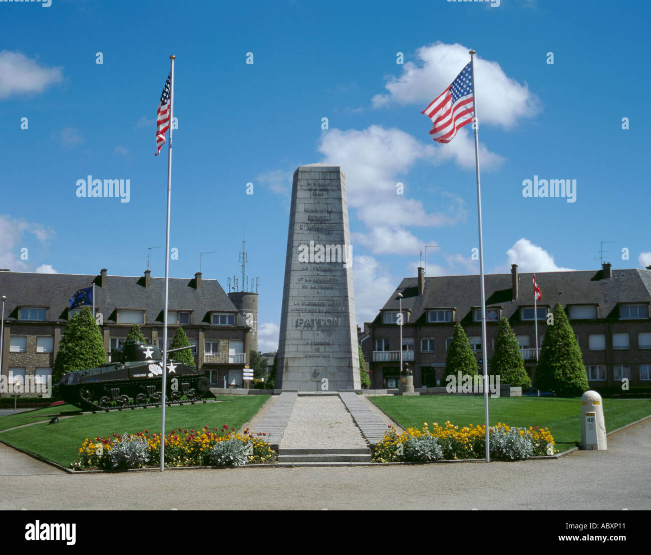 Place Patton, avranches, normandie (Normandie), France. Banque D'Images