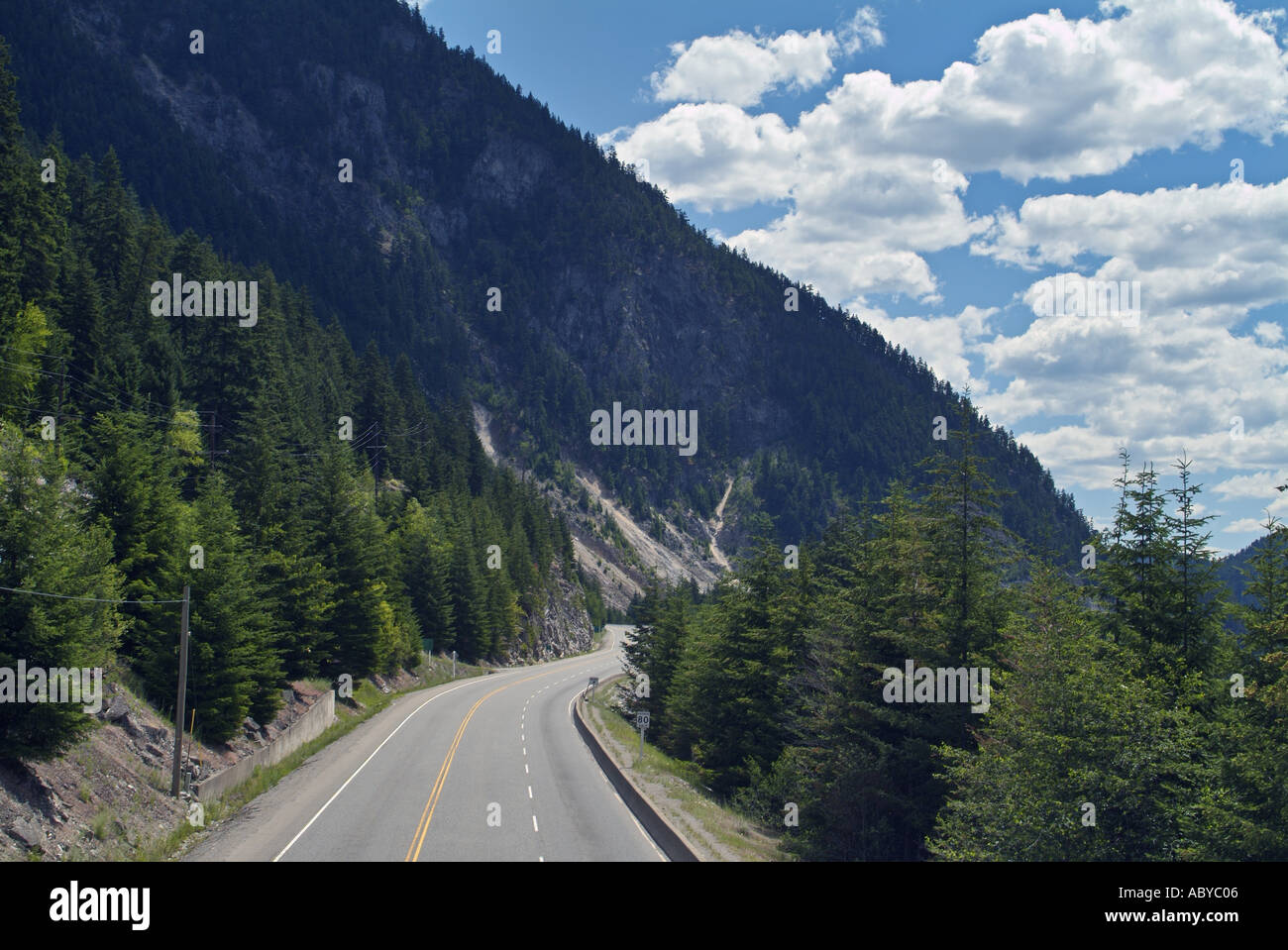 Trans Canada Route 1 Canyon du Fraser en Colombie-Britannique, Canada Banque D'Images
