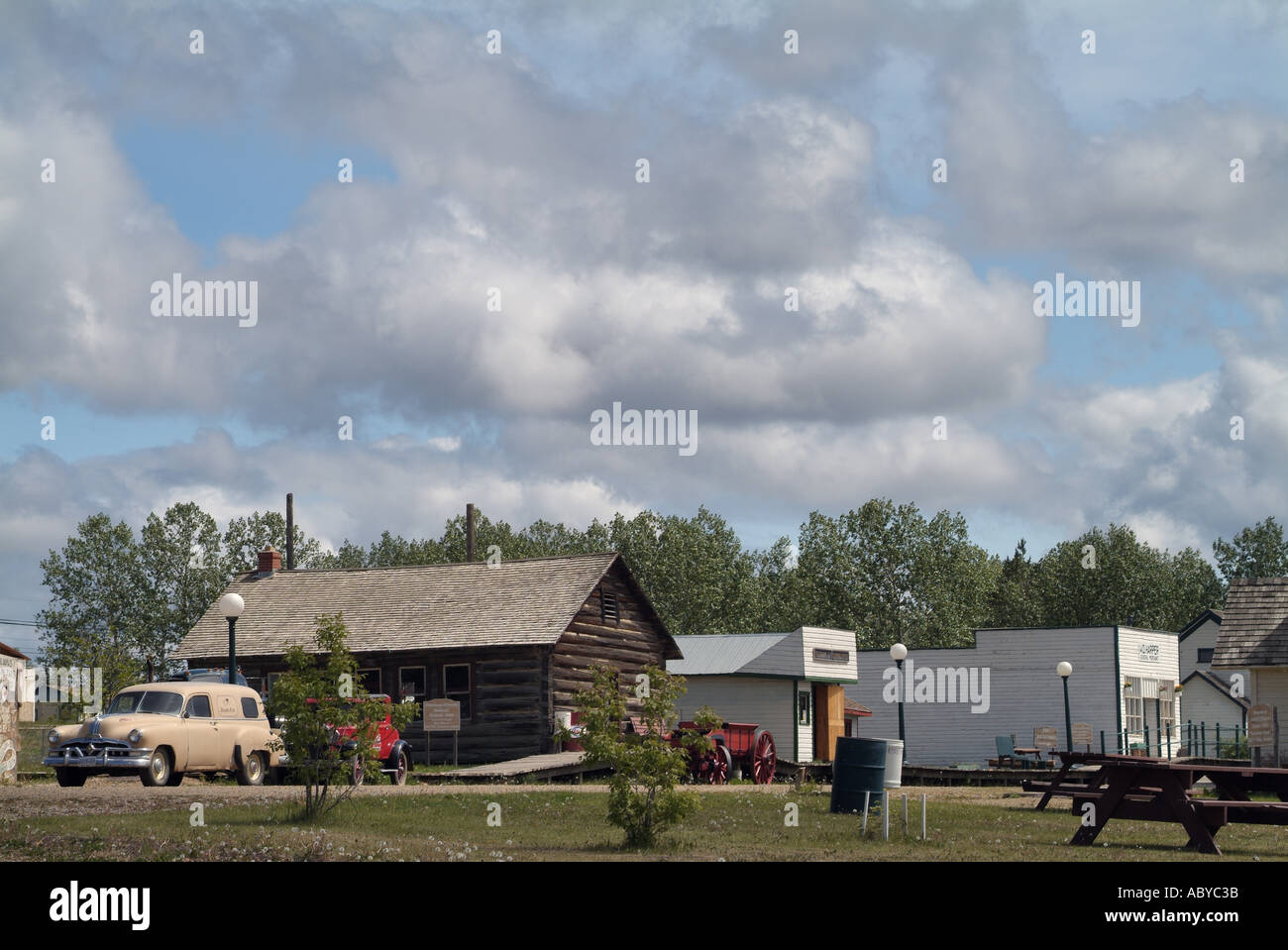 Walter Wright Pioneer Village Dawson Creek dans le nord-est de la Colombie-Britannique, Canada Banque D'Images