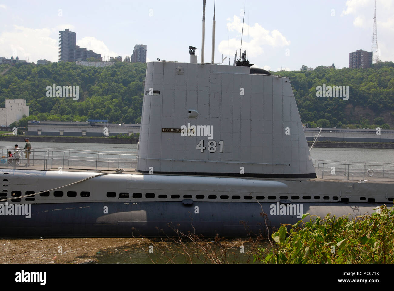 USS Requin un radar d'alerte précoce de la guerre froide et de piquetage d'attaque dans la ville de Pittsburgh en Pennsylvanie USA Pa Banque D'Images