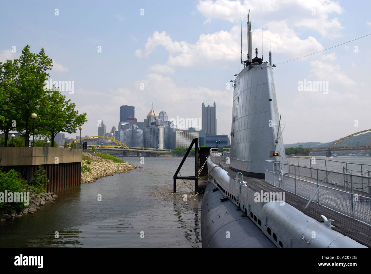 USS Requin un radar d'alerte précoce de la guerre froide et de piquetage d'attaque dans la ville de Pittsburgh en Pennsylvanie USA Pa Banque D'Images
