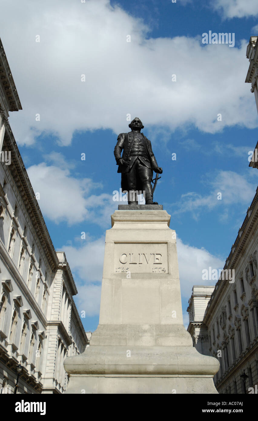 Statue de Clive de l'Inde dans le Roi Charles Street Westminster London Banque D'Images
