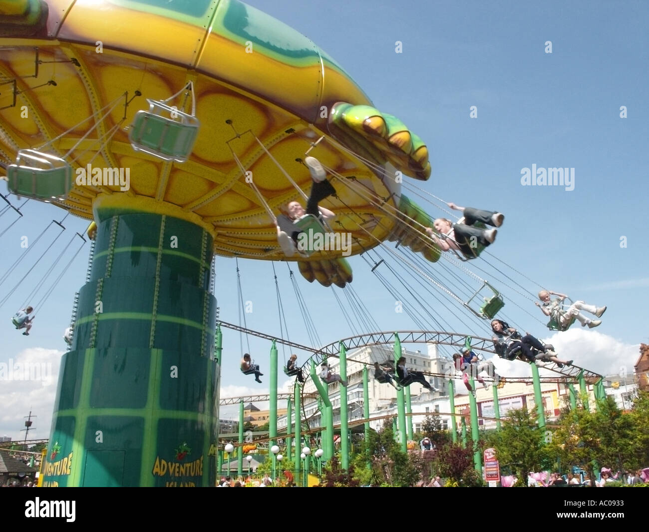 Southend on Sea station balnéaire au bord de la rivière Thames Estuary Island Aventure fête foraine et de divertissement moderne parc président ride Banque D'Images