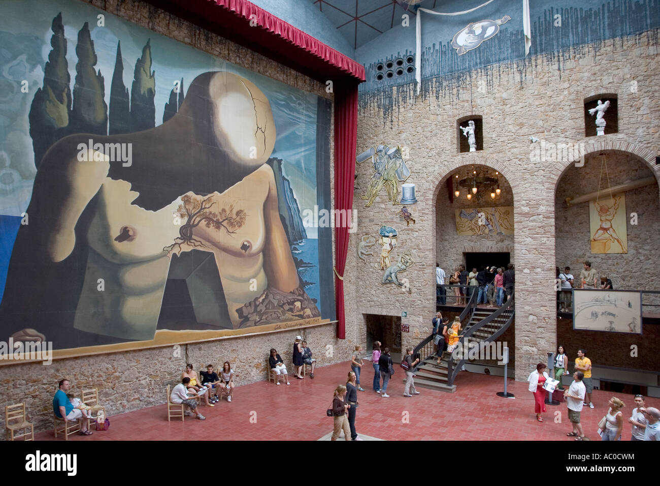 La peinture dans le théâtre, Musée Dali de Figueres, Espagne Banque D'Images