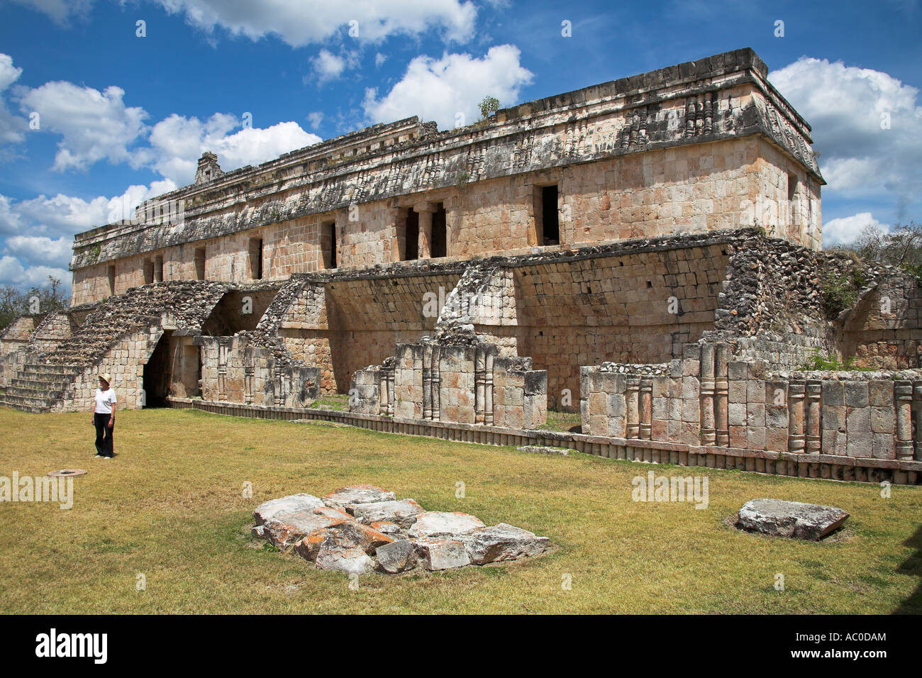 El Palacio, le palais, site archéologique, Kabah Kabah, près de Uxmal, l'état du Yucatan, Mexique Banque D'Images
