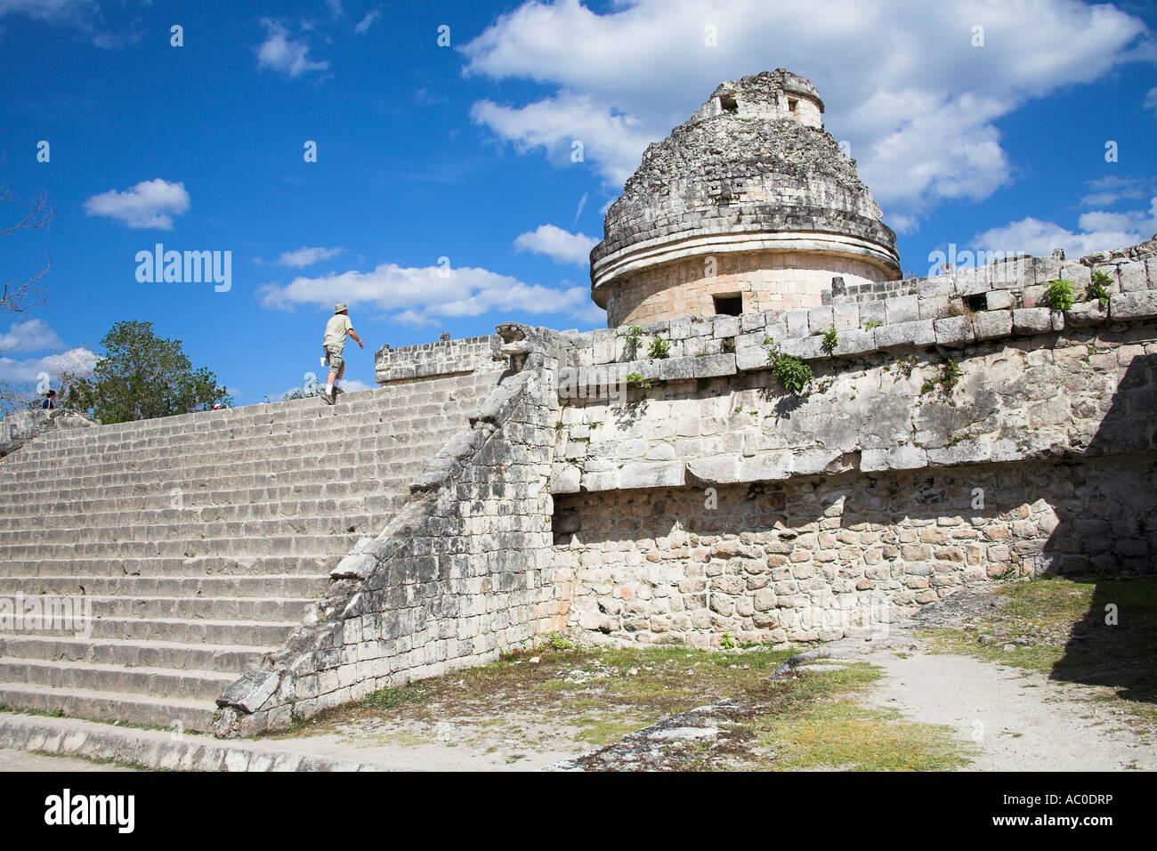 El Caracol, l'Observatoire, Chichen Itza, Site archéologique de Chichen Itza, l'état du Yucatan, Mexique Banque D'Images