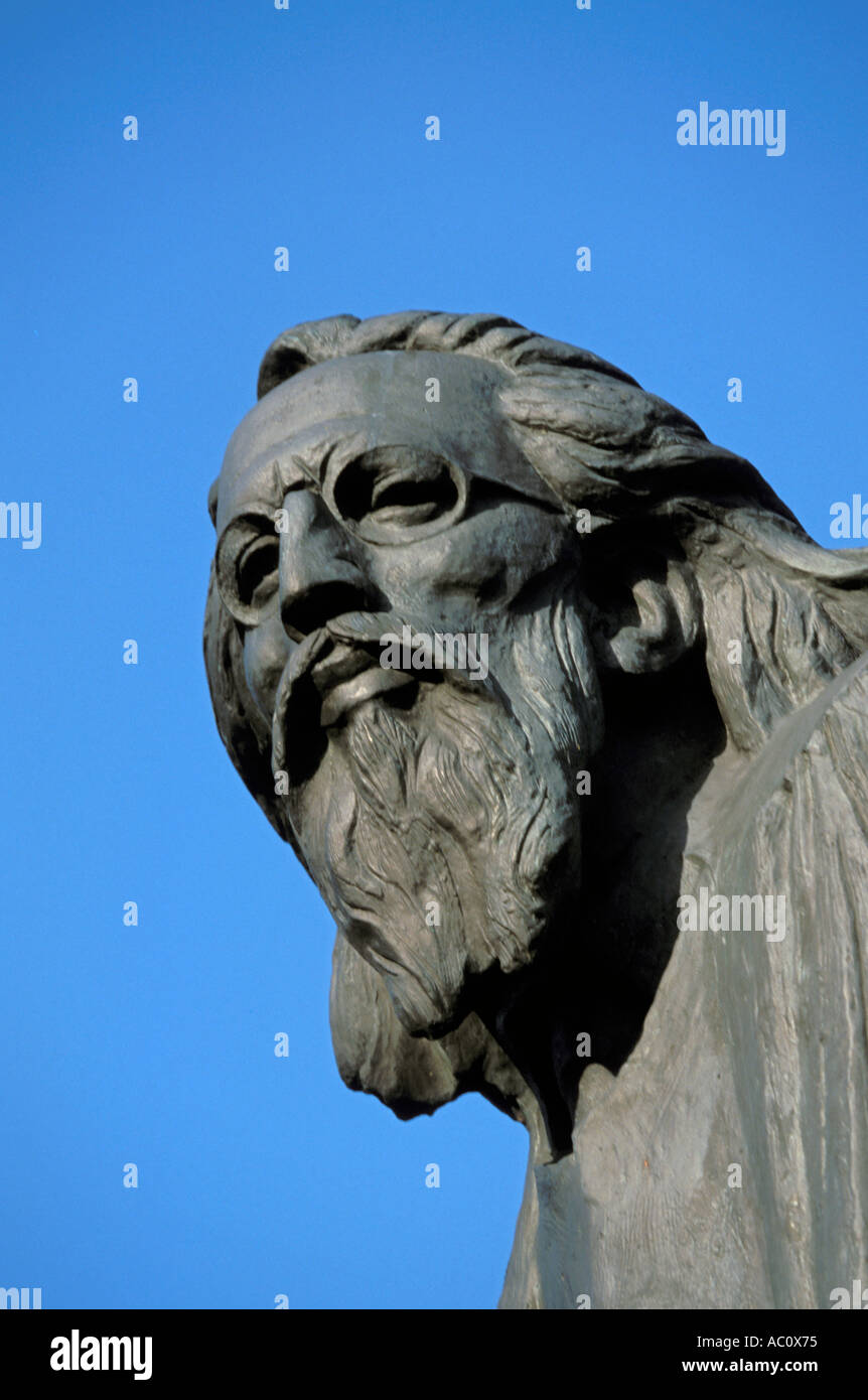 Pologne Varsovie Monument de l'écrivain polonais Jan Matejko Banque D'Images