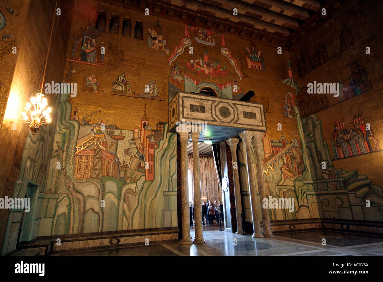 L'Hôtel de Ville de Stockholm, Suède, lieu du prix Nobel Banque D'Images