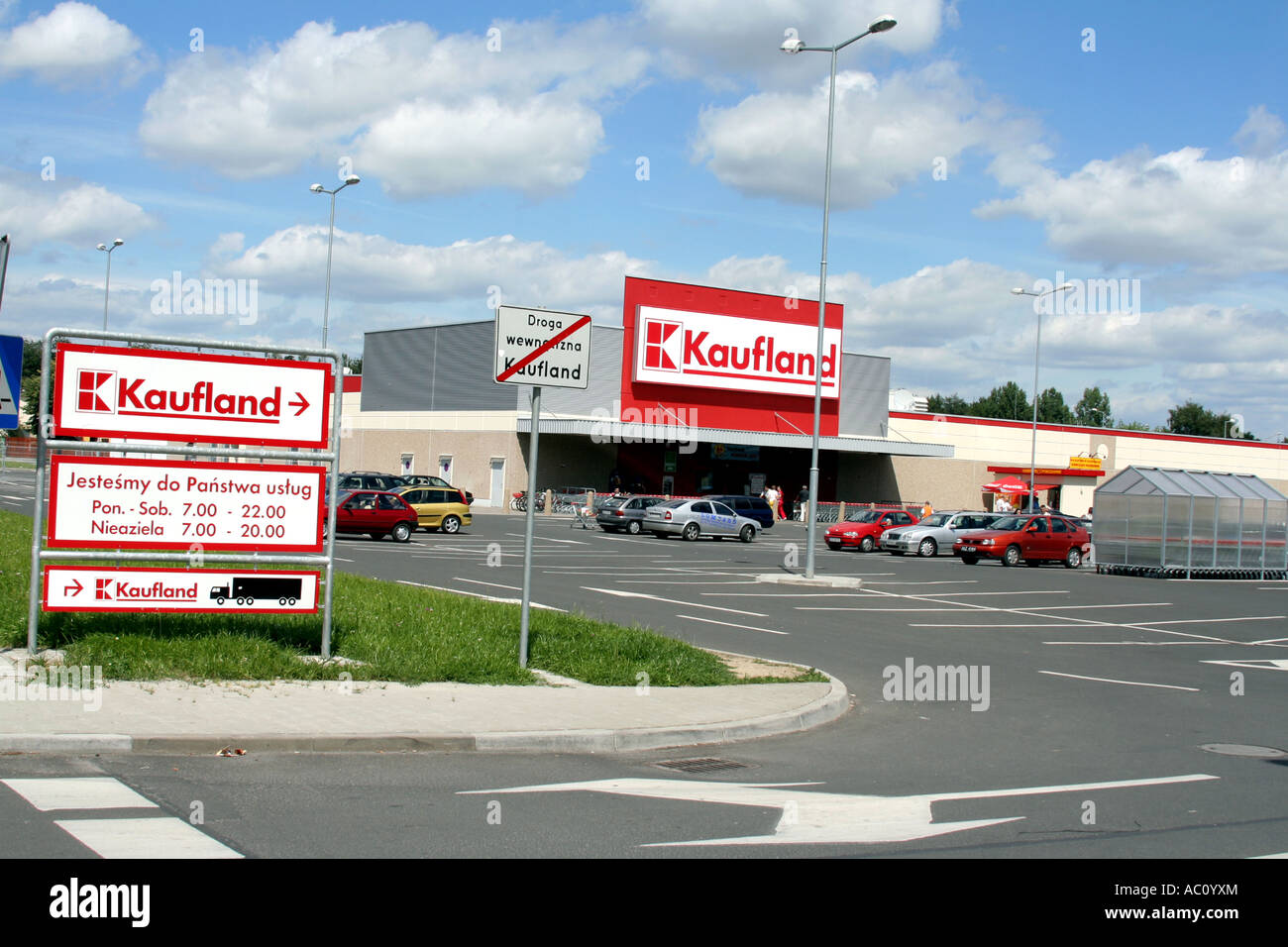 Kaufland, supermarché allemand à Zgorzelec, Pologne Banque D'Images