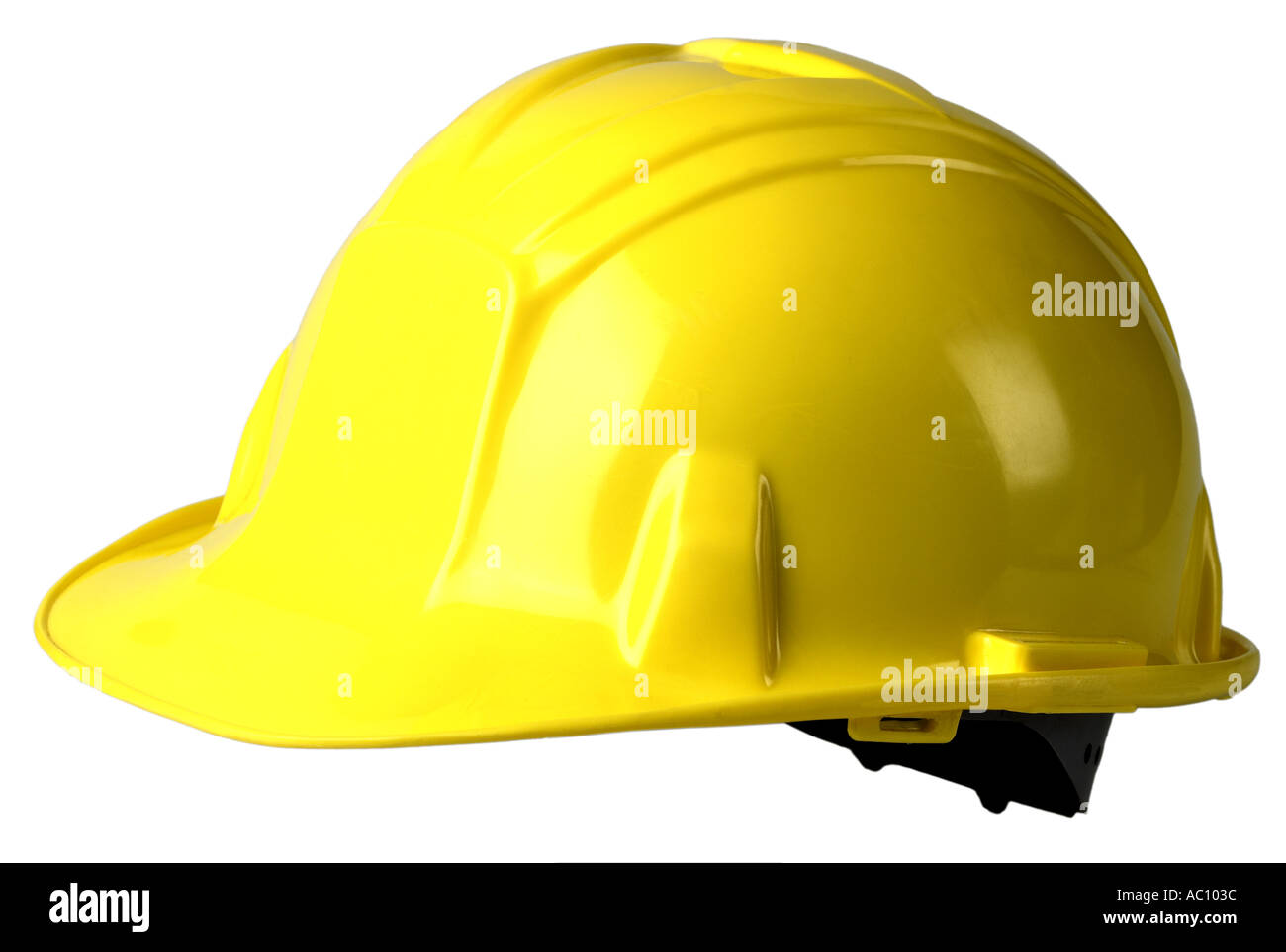 La protection du casque de construction jaune Banque D'Images