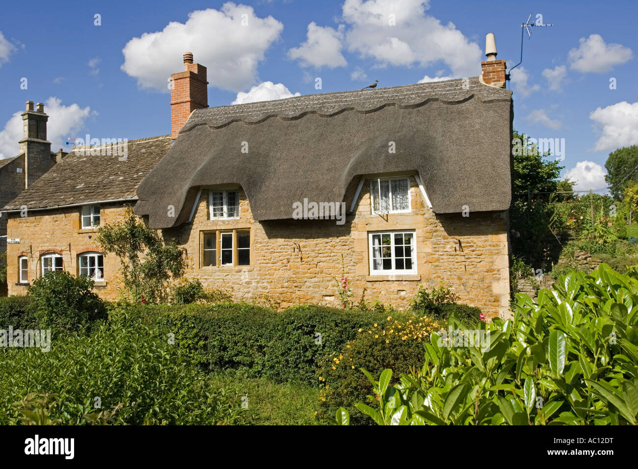 Cotswold cottage de chaume attrayante Ebrington UK Cotswolds Banque D'Images