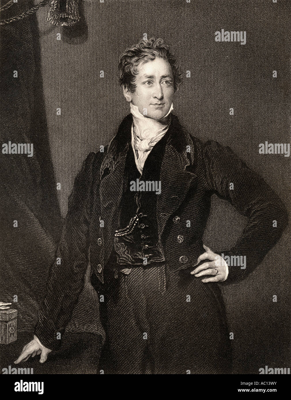 Sir Robert Peel, 2e Baronet, 1788 -1850. Premier ministre britannique et fondateur du Parti conservateur. Banque D'Images