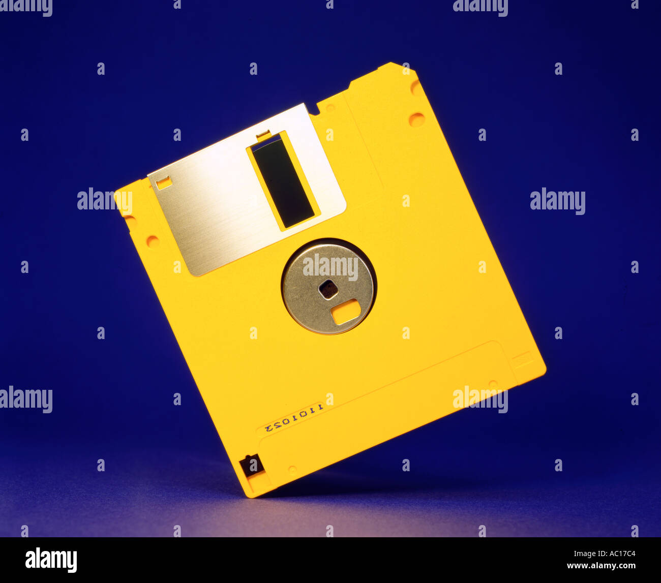 Gelbe Computerdiskette ordinateur disquette disque jaune Banque D'Images