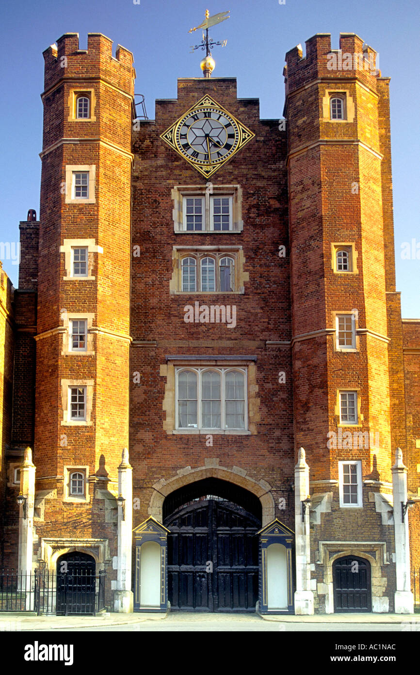 La porterie de St James's Palace de Pall Mall à Londres. Banque D'Images