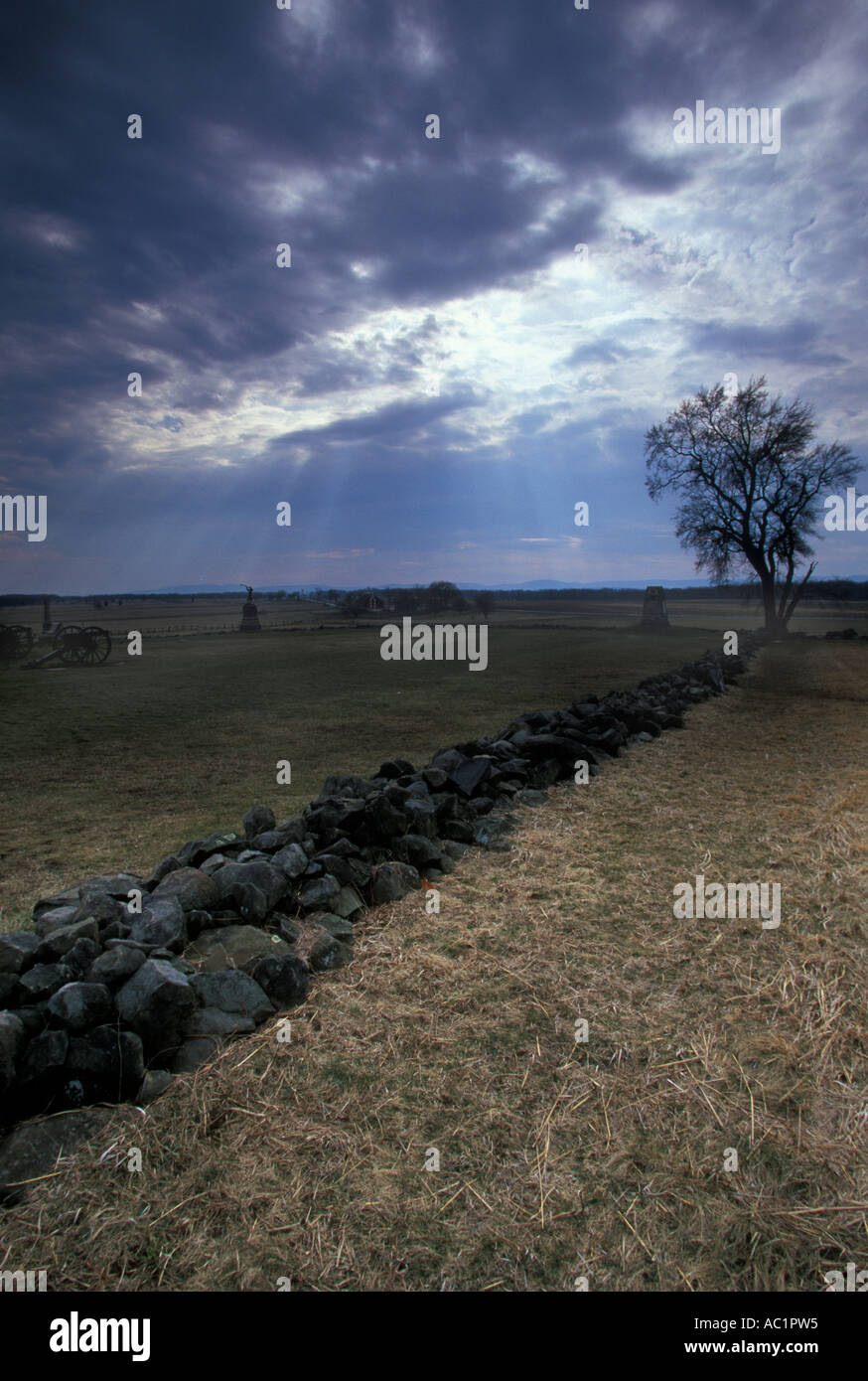 L'angle sur la bataille de Gettysburg photographié par Jim Crotty image originale est 35mm Velvia transparence Banque D'Images
