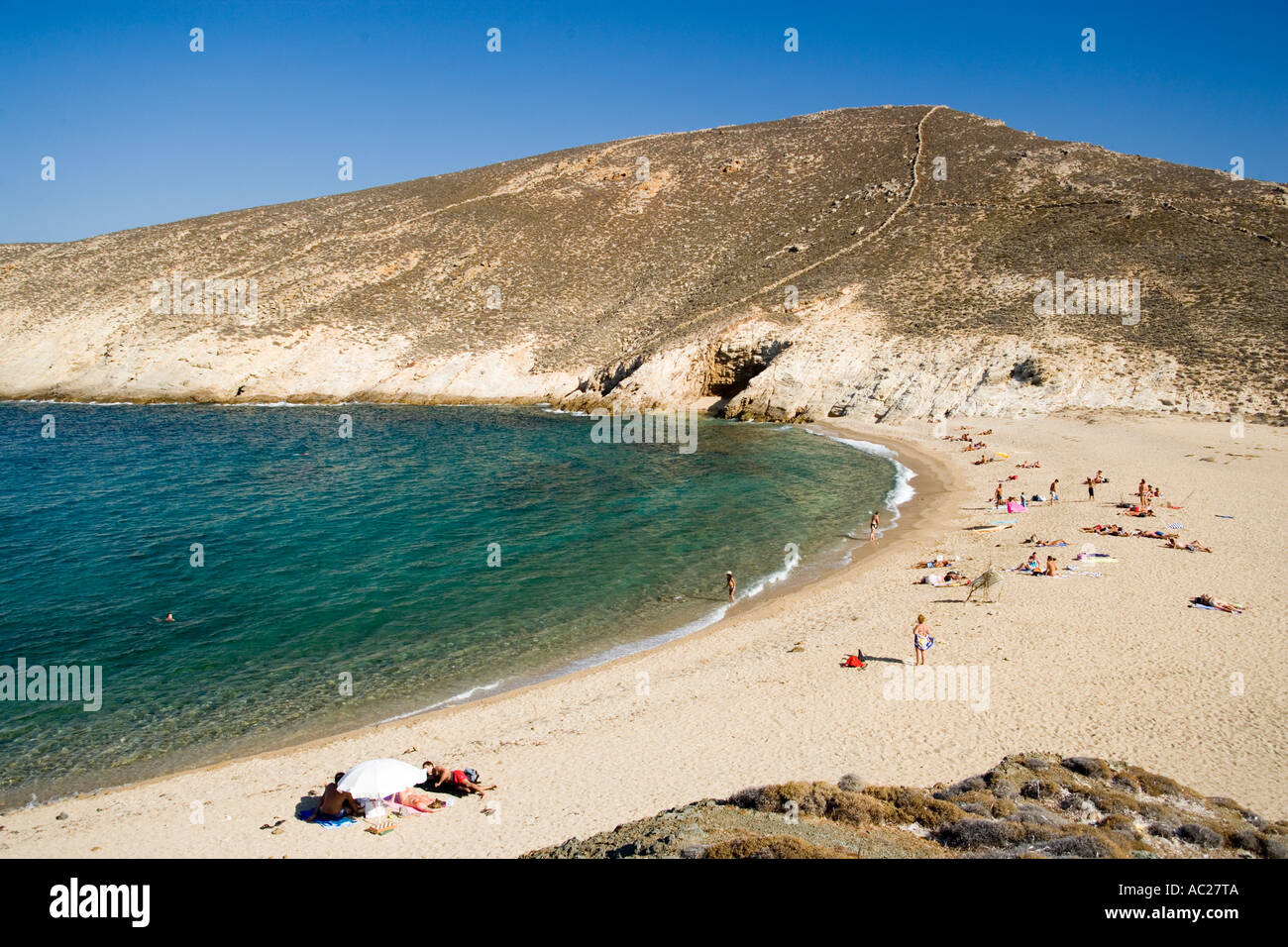 Fokos Fokos Beach Mykonos Grèce Banque D'Images