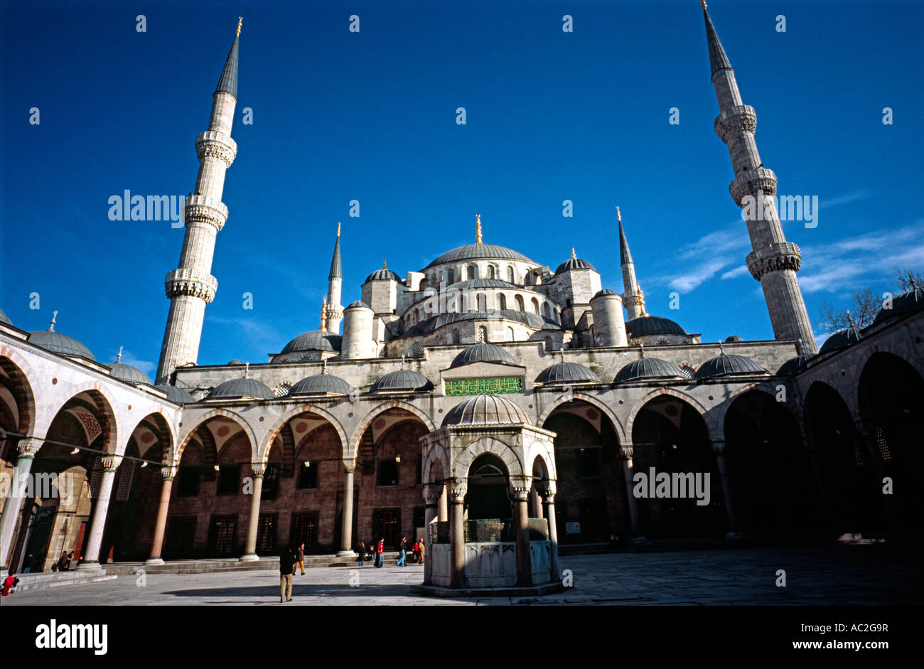 14 mars 2006 - Mosquée Sultan Ahmed (Sultanahmet Camii) ou Mosquée bleue à Istanbul. Banque D'Images