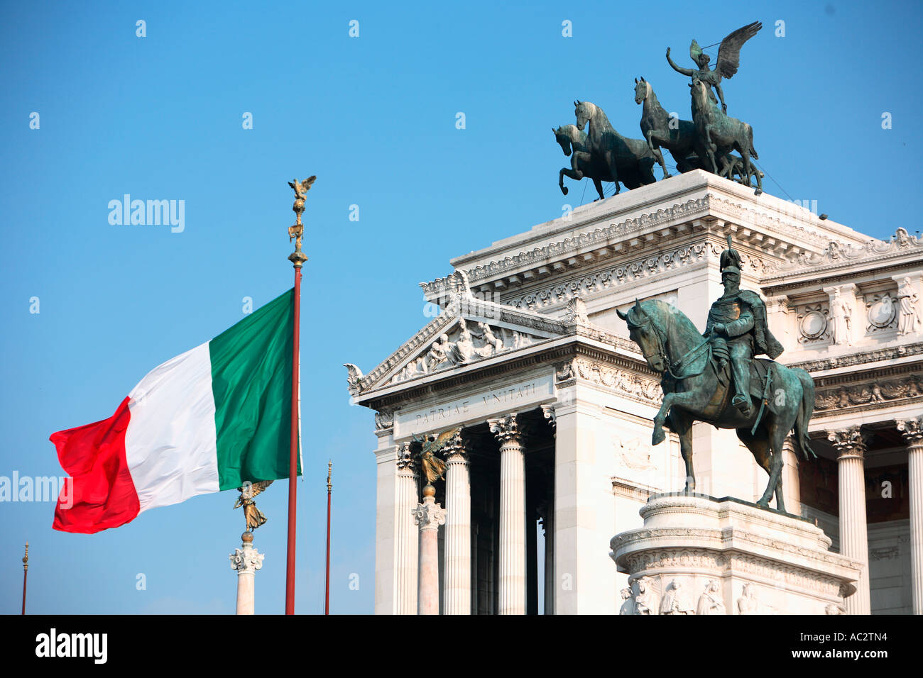 Rome, la colline du Capitole, la Piazza del Campidoglio, Emanuel, Viktor, monument de Vittorio Emanuele II Banque D'Images