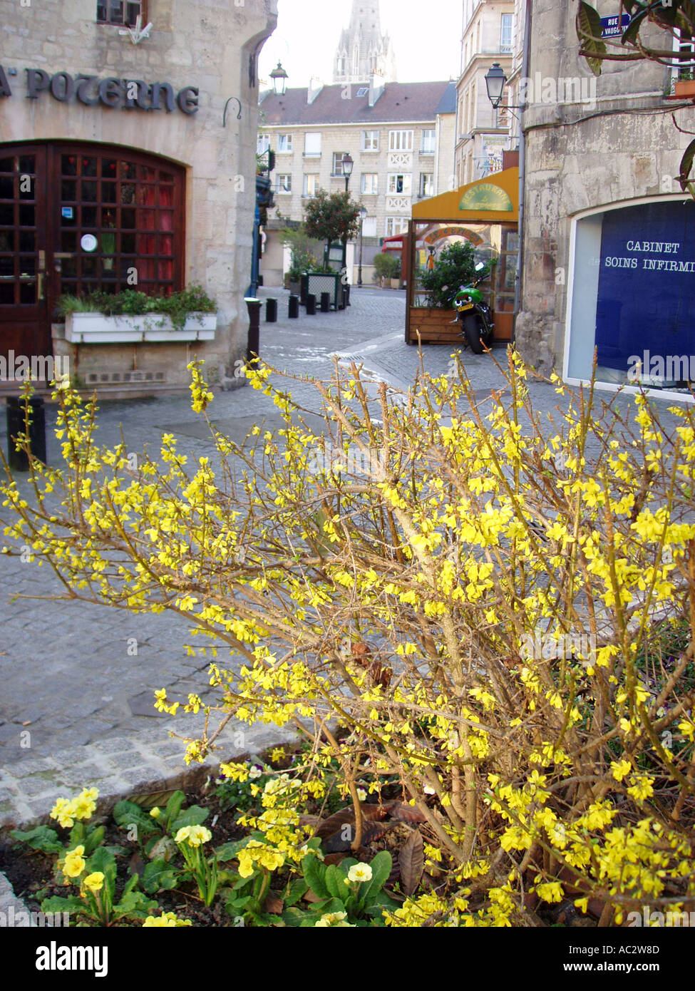 Les rues médiévales de Caen Calvados Normandie France Europe Banque D'Images