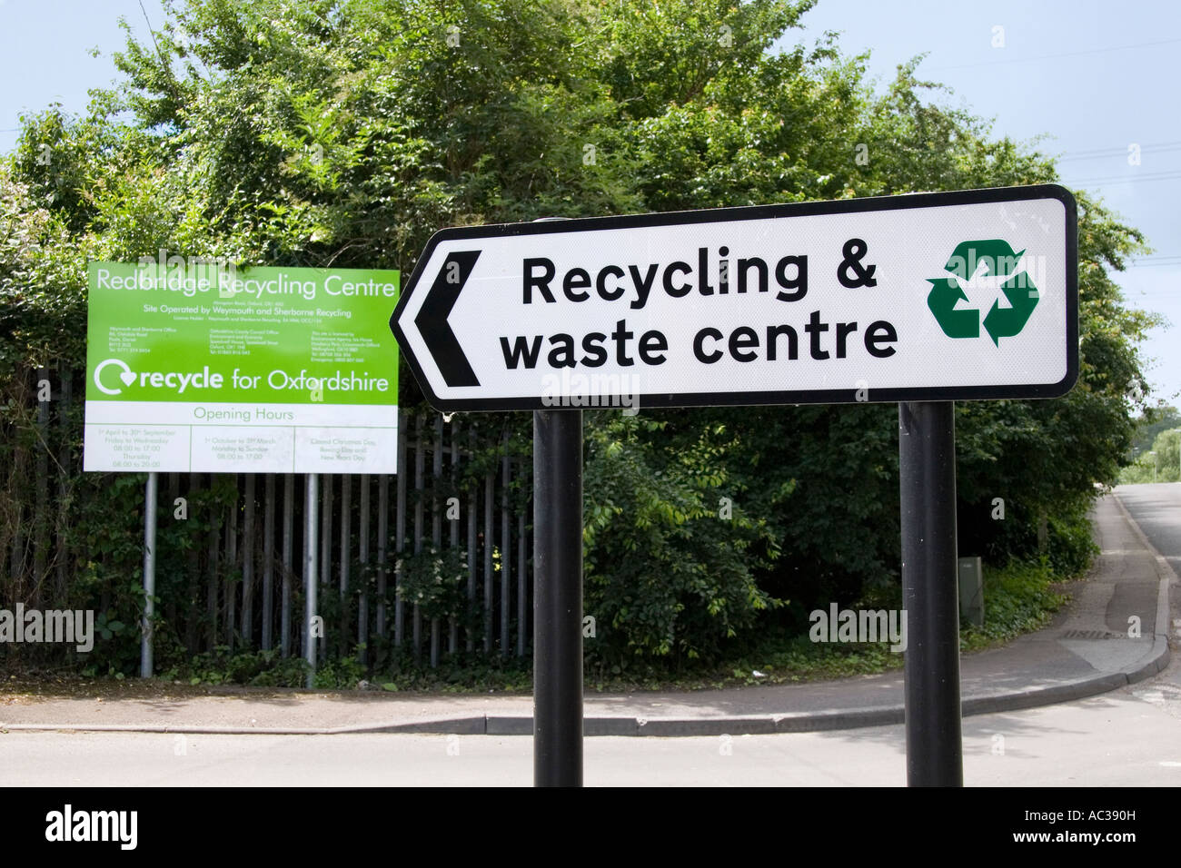 Centre de traitement des déchets et de recyclage dans l'Oxfordshire 2 Banque D'Images