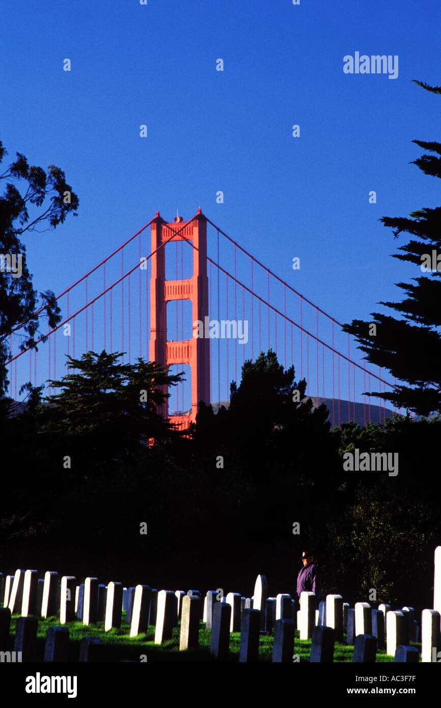 La Californie, San Francisco, cimetière militaire national, Presidio, GGNRA Banque D'Images