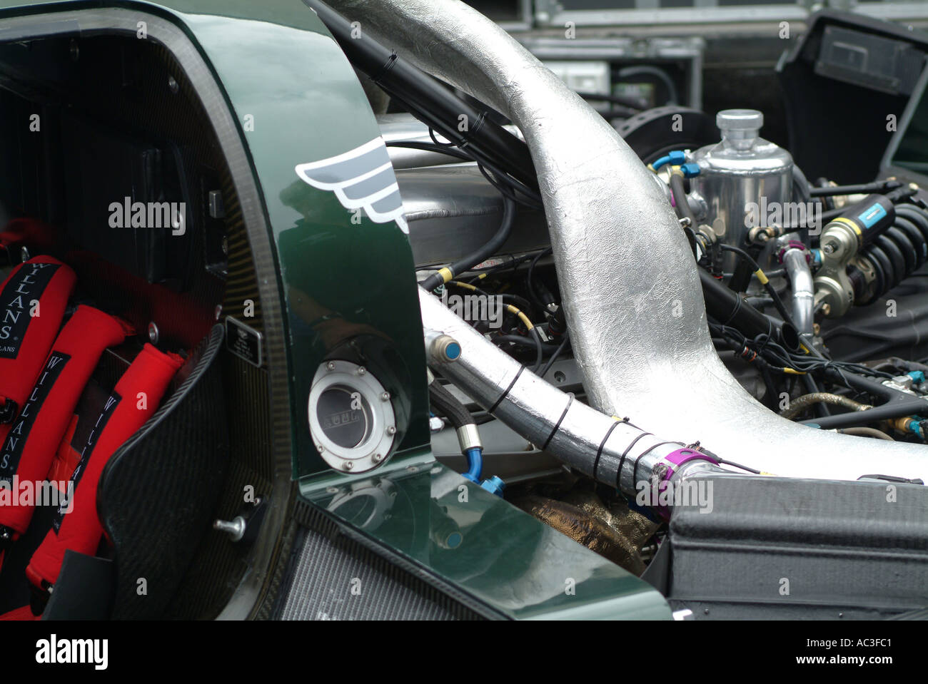 Compartiment moteur de Bentley Speed 8 Les Sports d'endurance voiture à Oulton Park Motor Racing Circuit Cheshire England Royaume-Uni Banque D'Images