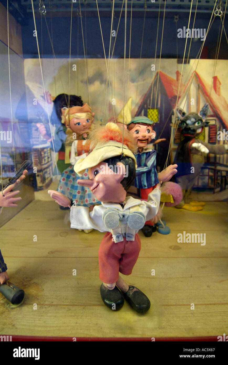 Pinocchio string puppet pier de jeux électroniques UK GB EU Europe Banque D'Images