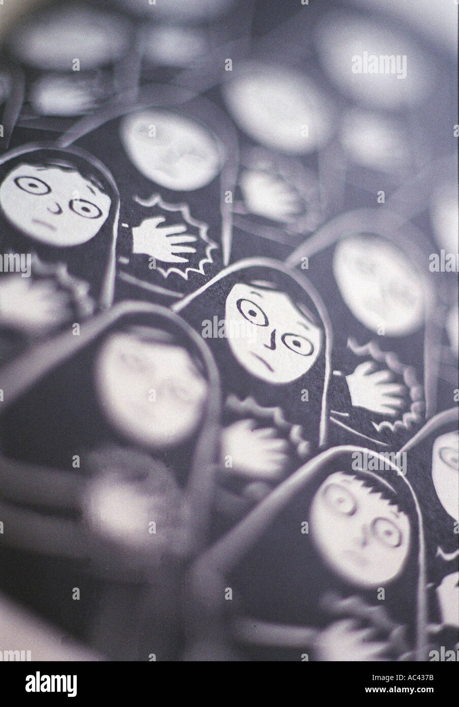 illustration graphique du groupe de femmes Banque D'Images