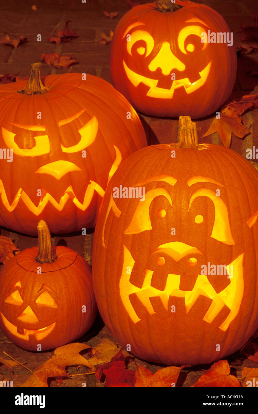 Halloween Jack-O-lanternes Santa Barbara Californie Banque D'Images