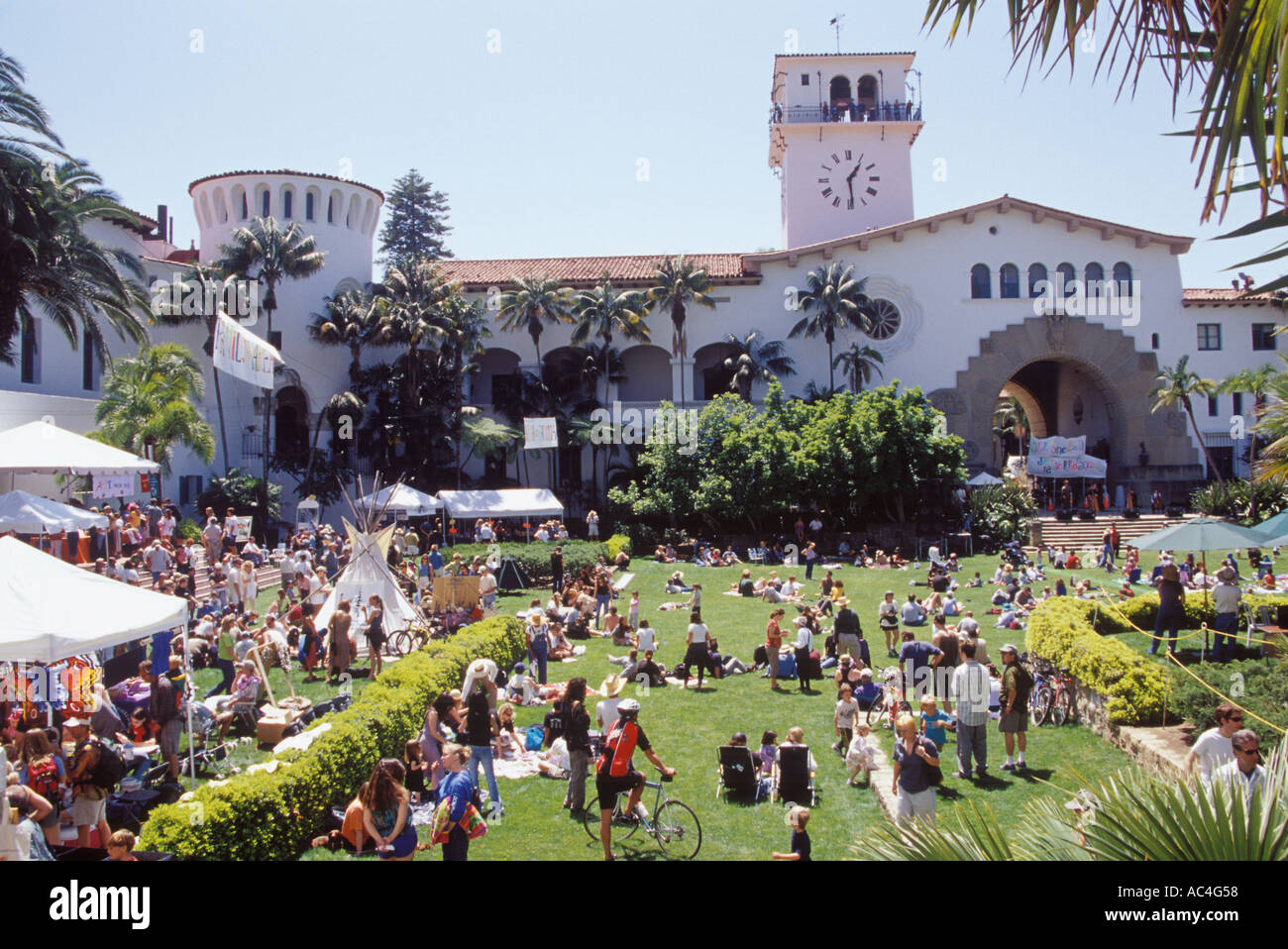 Festival du Jour de la terre au Palais de jardins, palais de Santa Barbara, Santa Barbara, Californie Banque D'Images