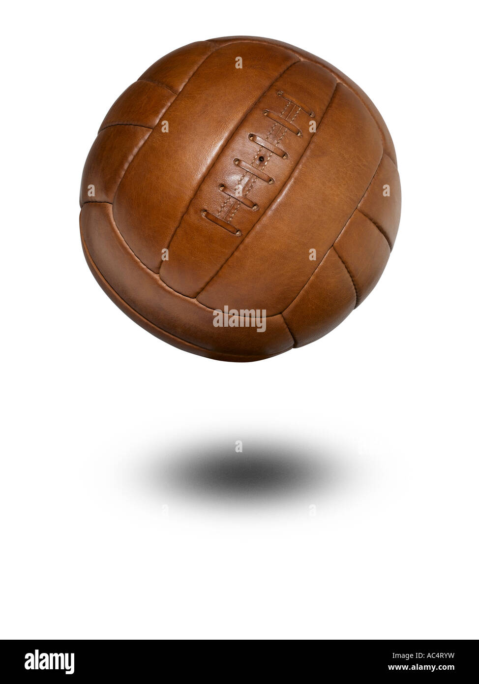 Un football cuir vintage Banque D'Images