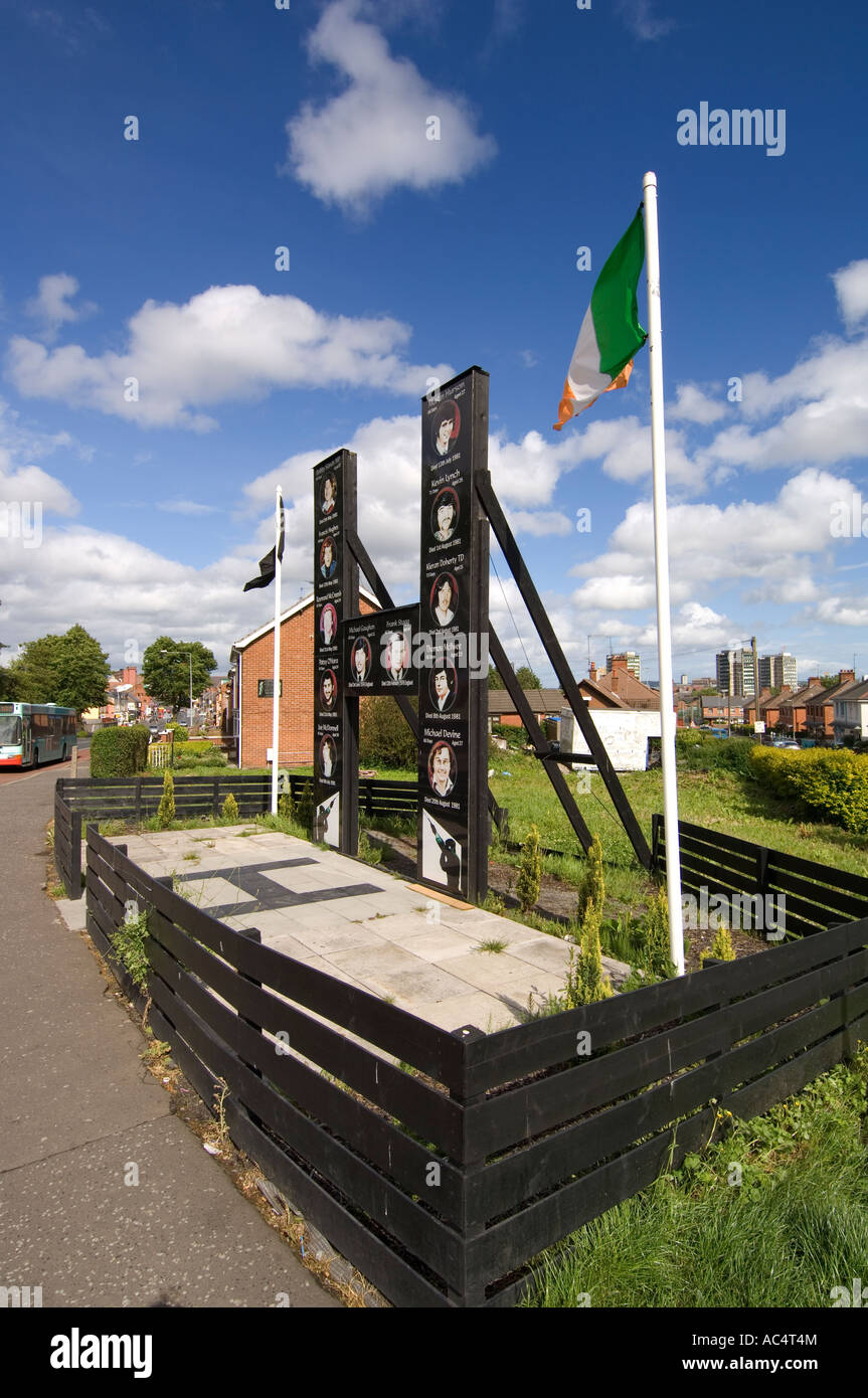 Gréviste de la faim monument Falls Road Belfast Banque D'Images